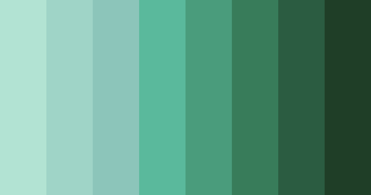 Download mint green delight color palette PNG image (landscape)
