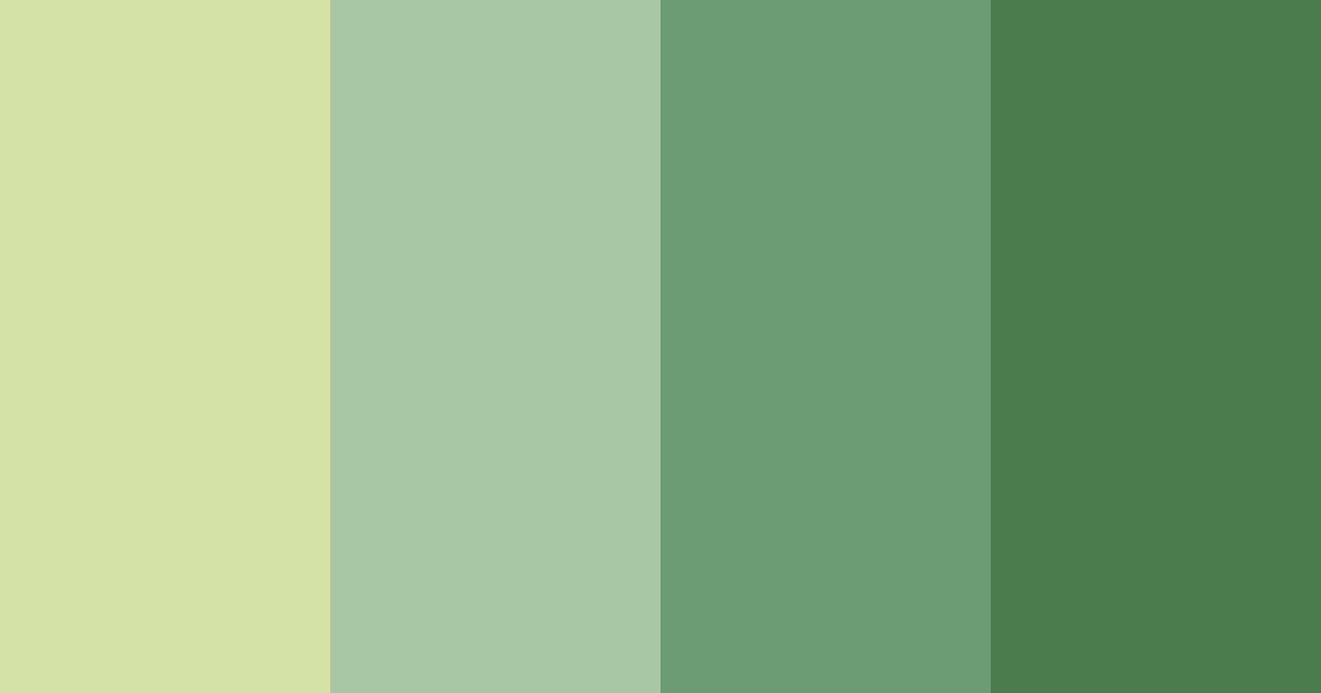 Download green tea delight color palette PNG image (landscape)