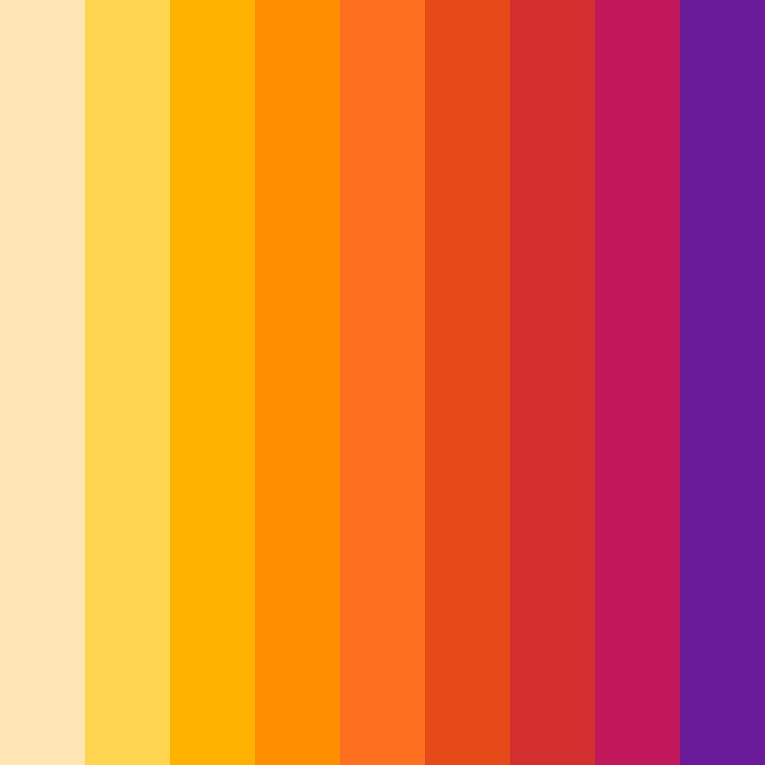 Download tropical sunset serenade color palette PNG image (square)