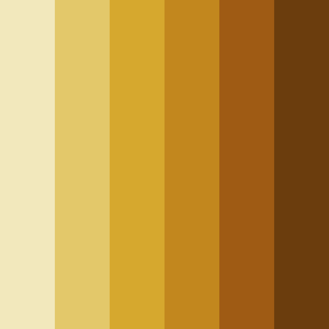 Download shades of yellow color palette PNG image (square)