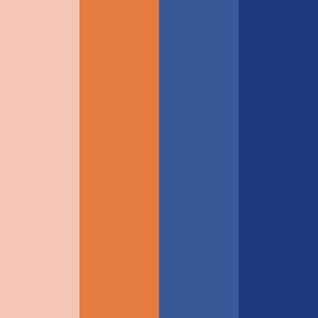 Download terracotta deep blue color palette PNG image (square)