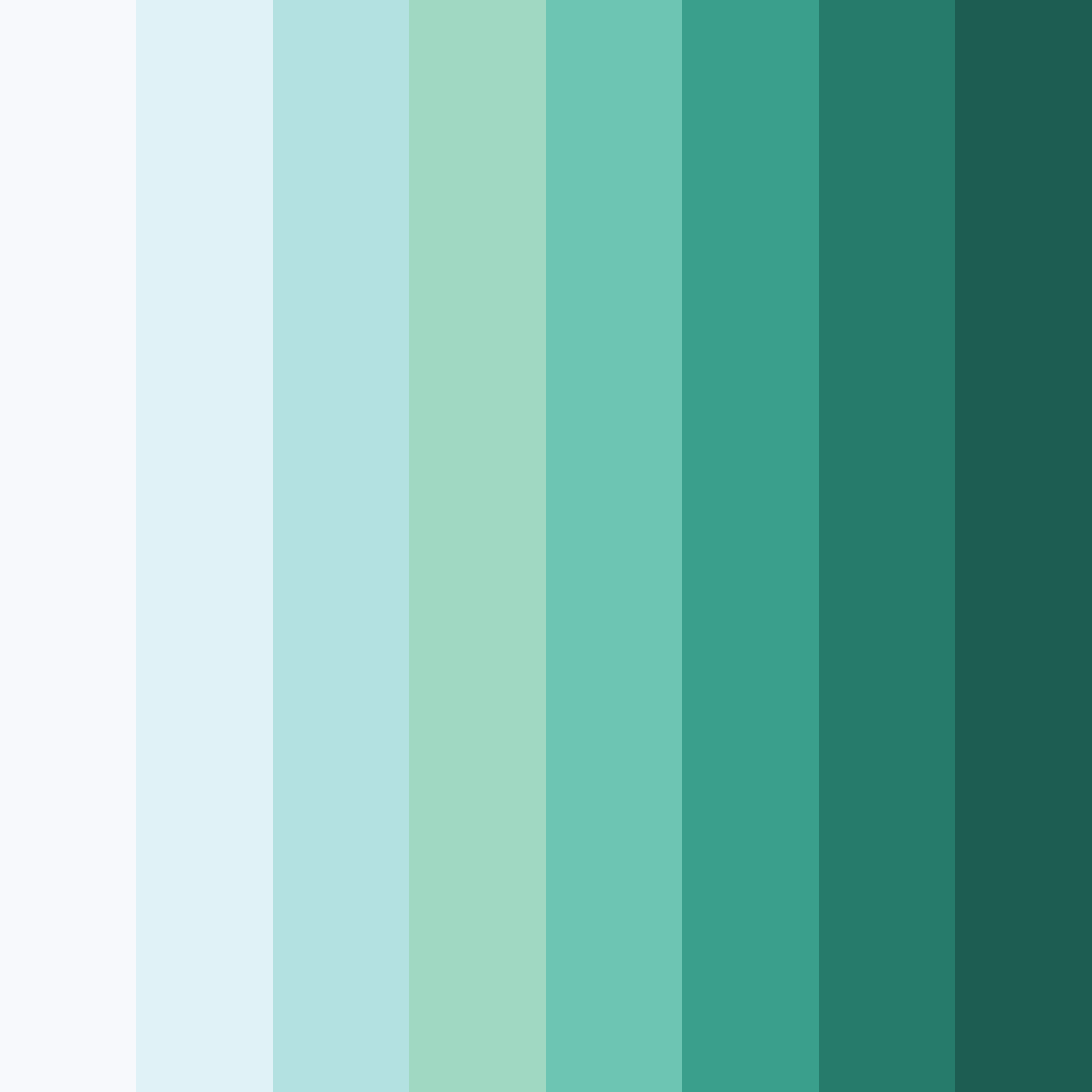 Download aqua serenity color palette PNG image (square)