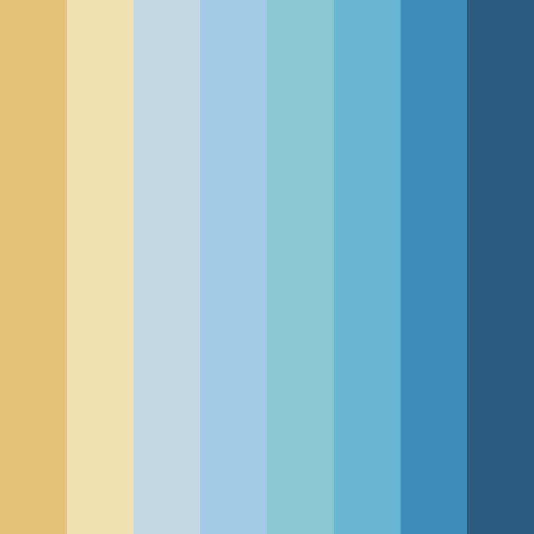 Download blue ice color palette PNG image (square)