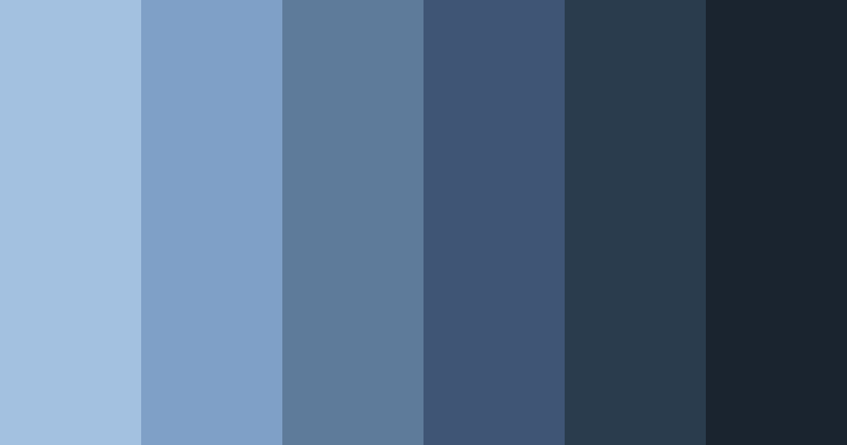 Download dark blue serenity color palette PNG image (landscape)