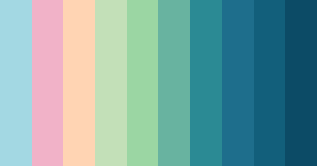 Download tropical breeze color palette PNG image (landscape)