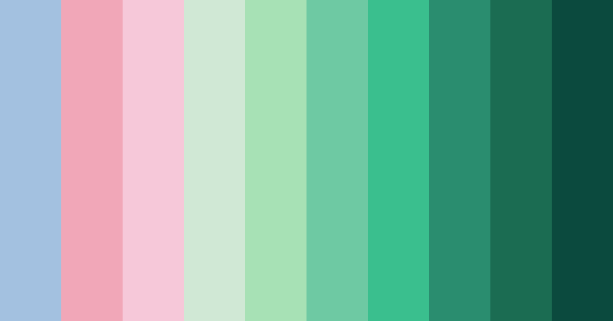 Download blue green bliss color palette PNG image (landscape)