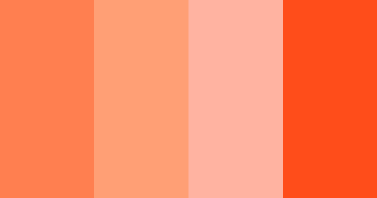 Download coral sunset bliss color palette PNG image (landscape)