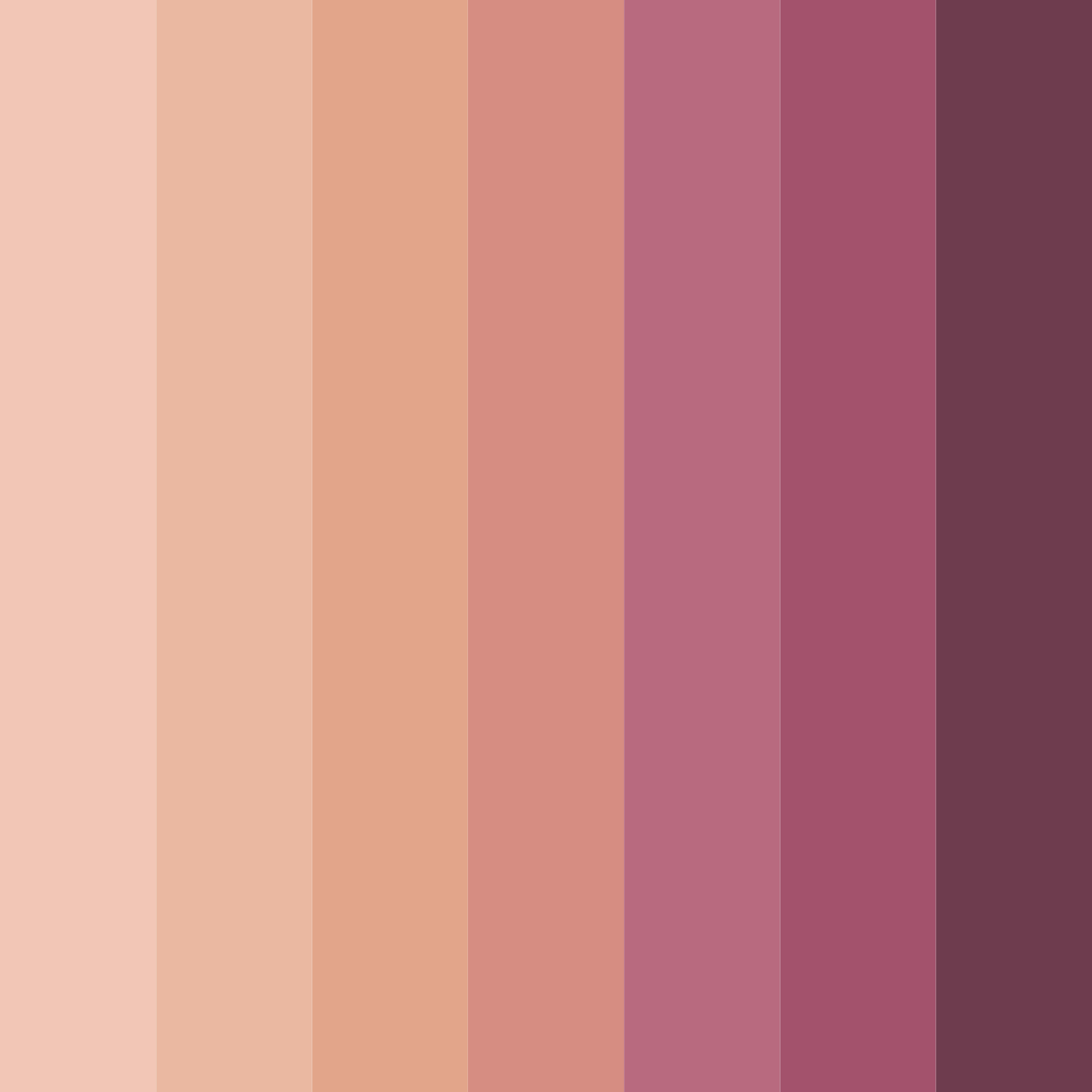 Download savory sunset blush color palette PNG image (square)