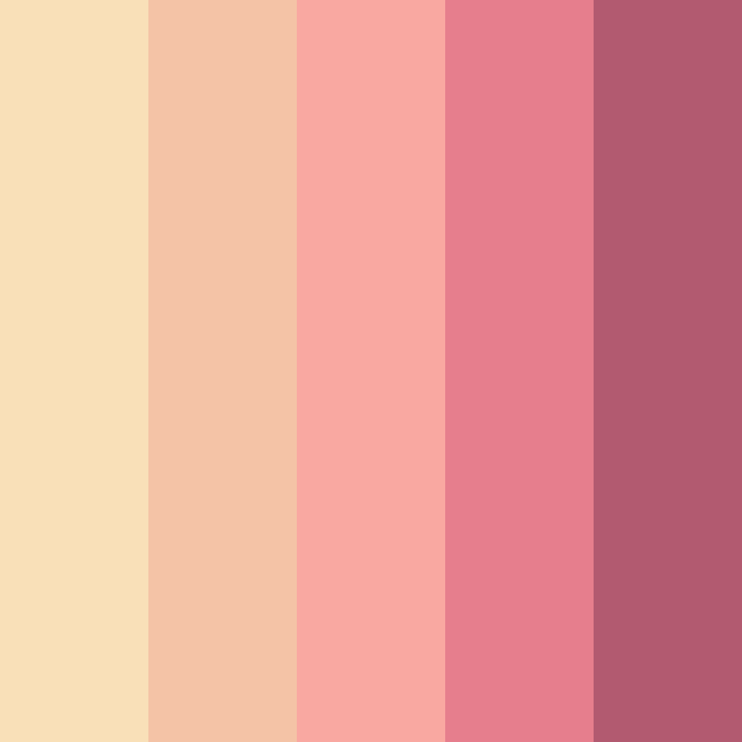 Download creamy blossom color palette PNG image (square)
