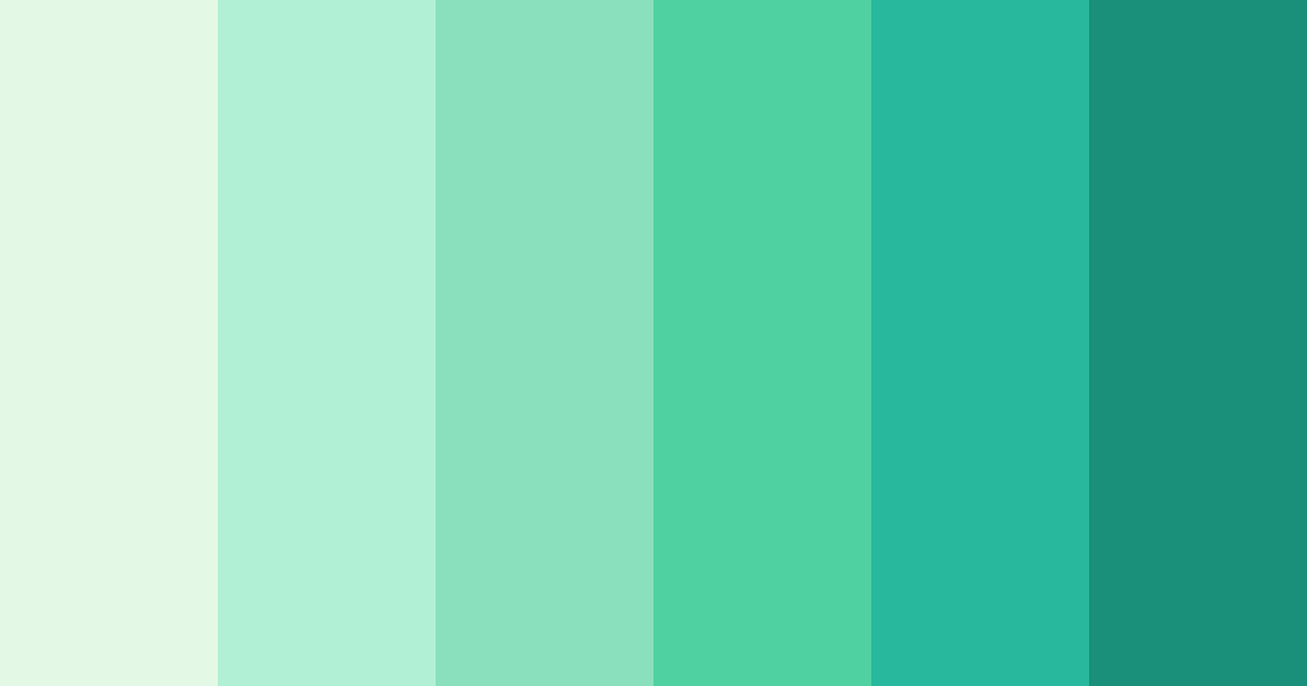 Download teal breeze color palette PNG image (landscape)