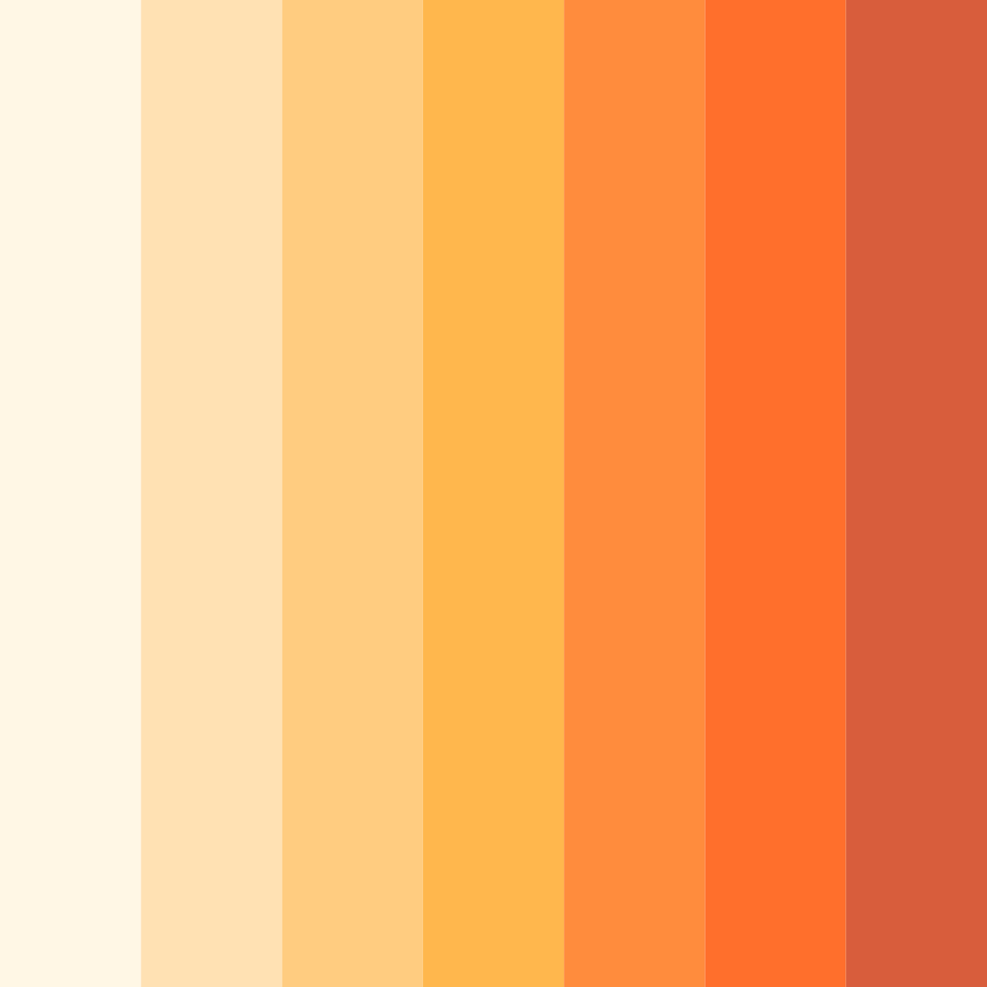 Download creamy sunset color palette PNG image (square)