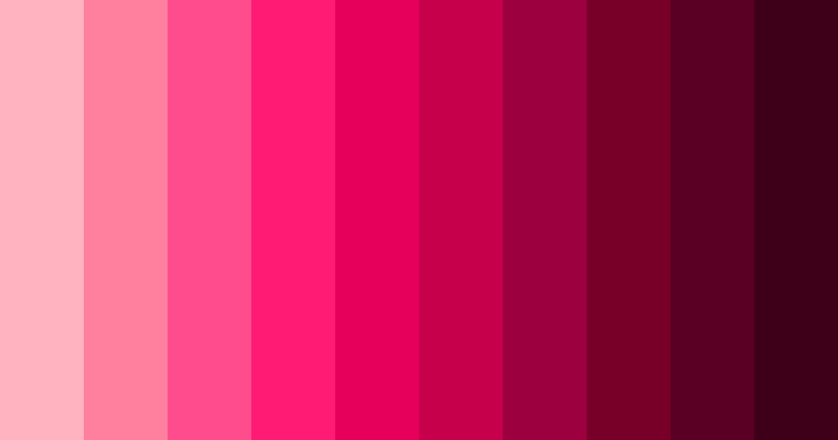 Download neon pink color palette PNG image (landscape)