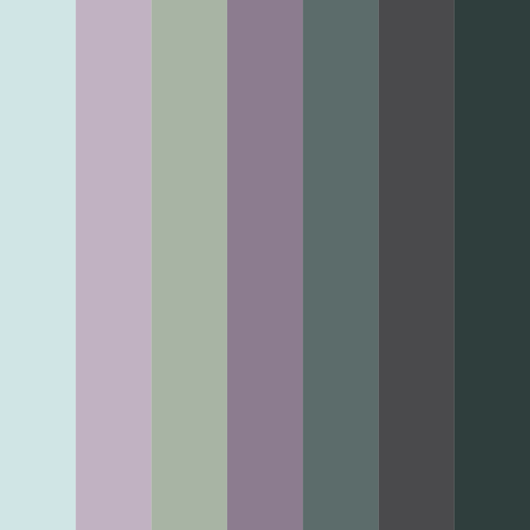 Download muted blue green color palette PNG image (square)