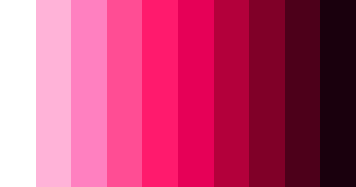 Download neon pink dream color palette PNG image (landscape)