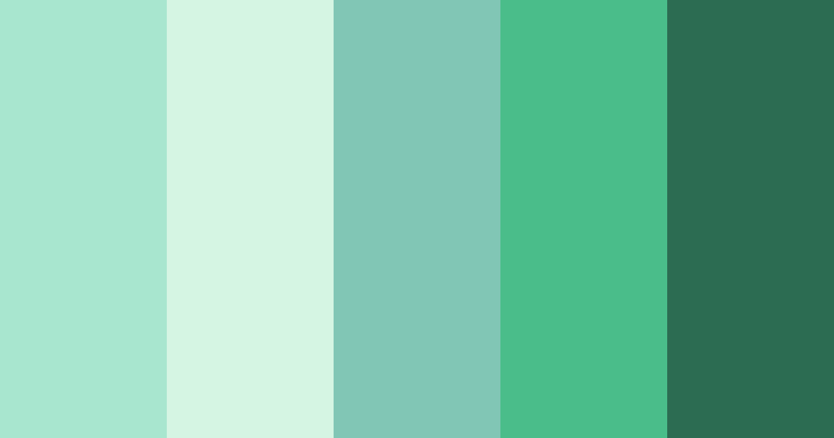 Download emerald oasis color palette PNG image (landscape)