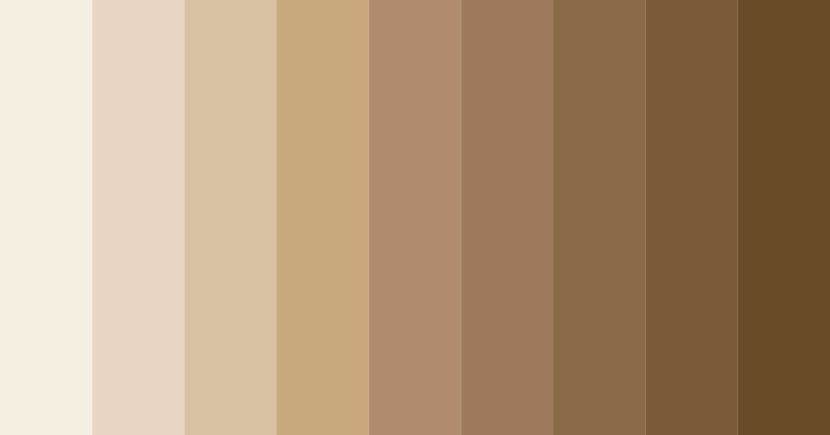 Download shades of beige color palette PNG image (landscape)