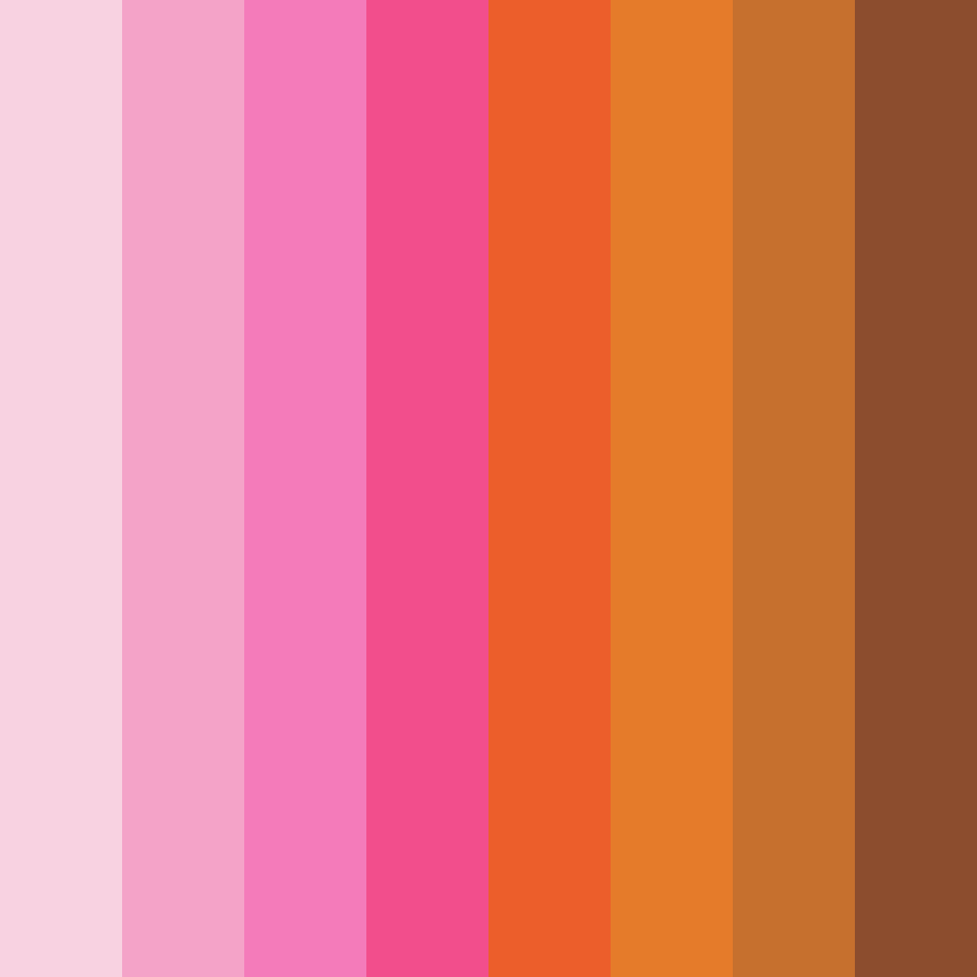 Download sunset blooms color palette PNG image (square)