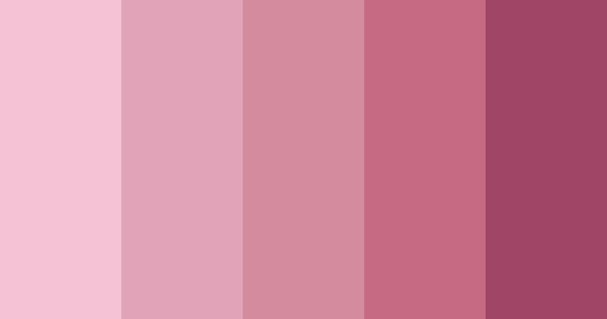 Download blushing blooms color palette PNG image (landscape)
