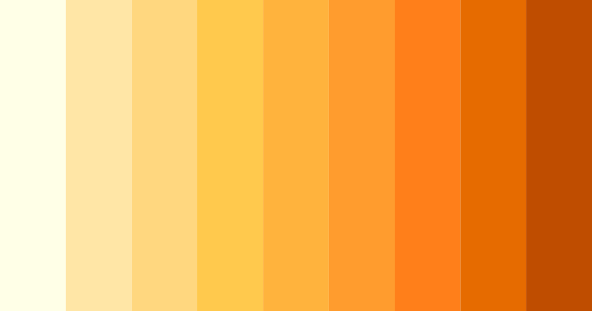Download sunny yellow color palette PNG image (landscape)