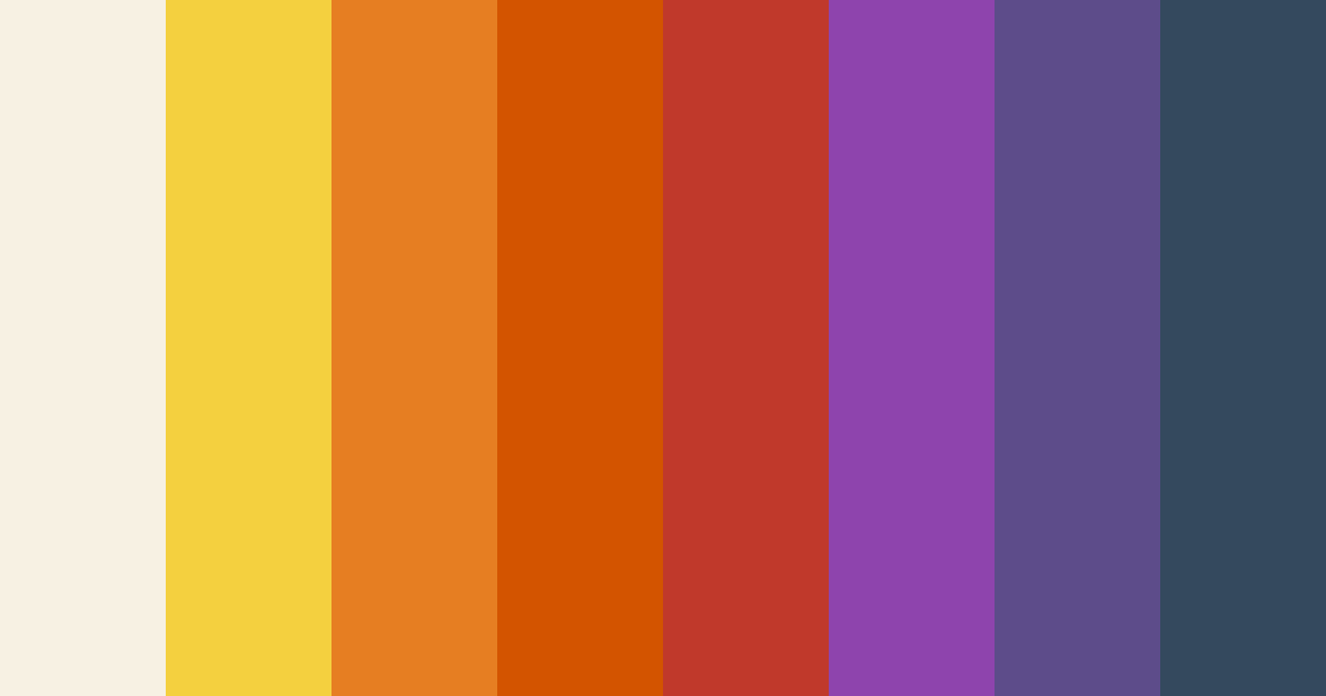 Download vibrant sunset color palette PNG image (landscape)