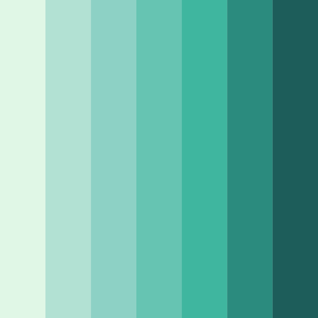 Download green shades color palette PNG image (square)