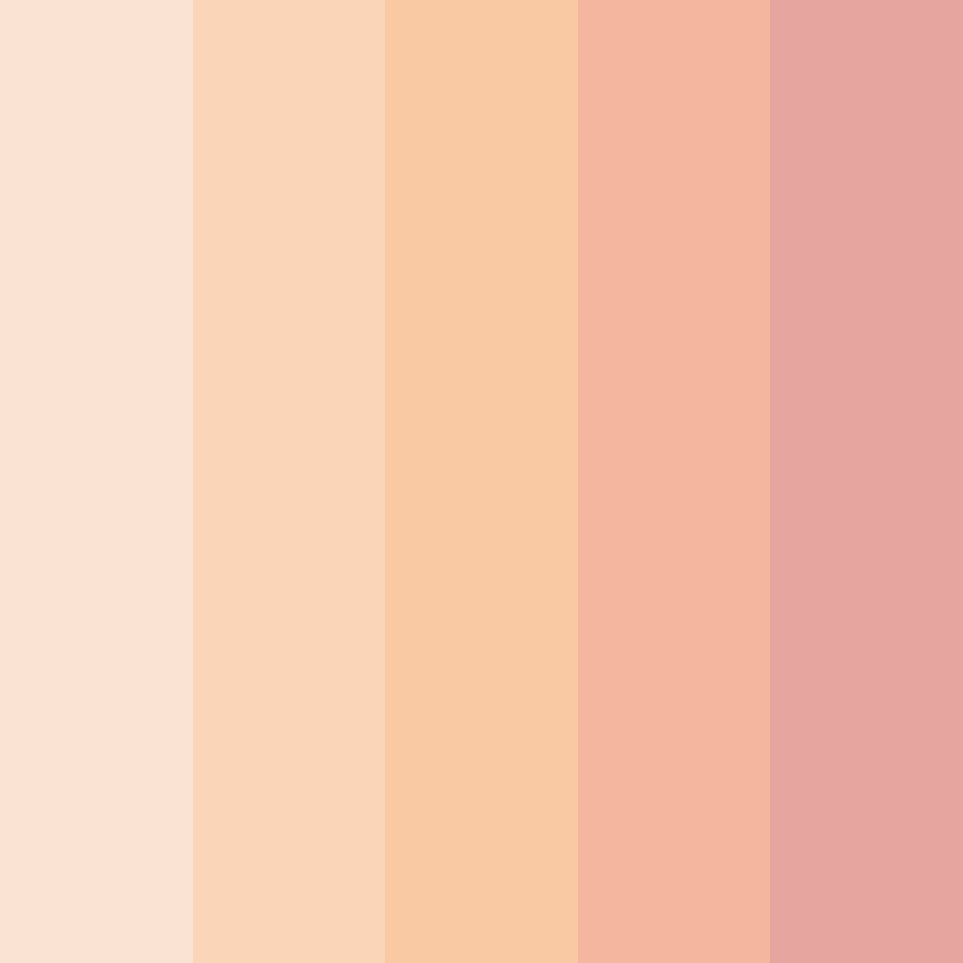 Download peachy milk candy color palette PNG image (square)