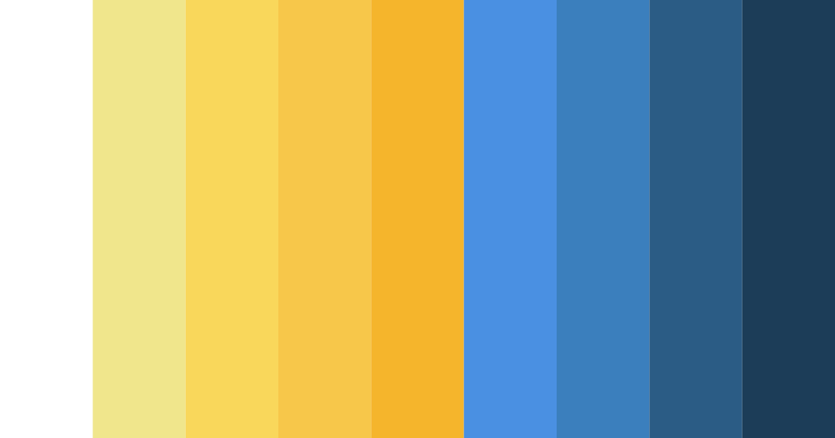Download blue and yellow sunset color palette PNG image (landscape)
