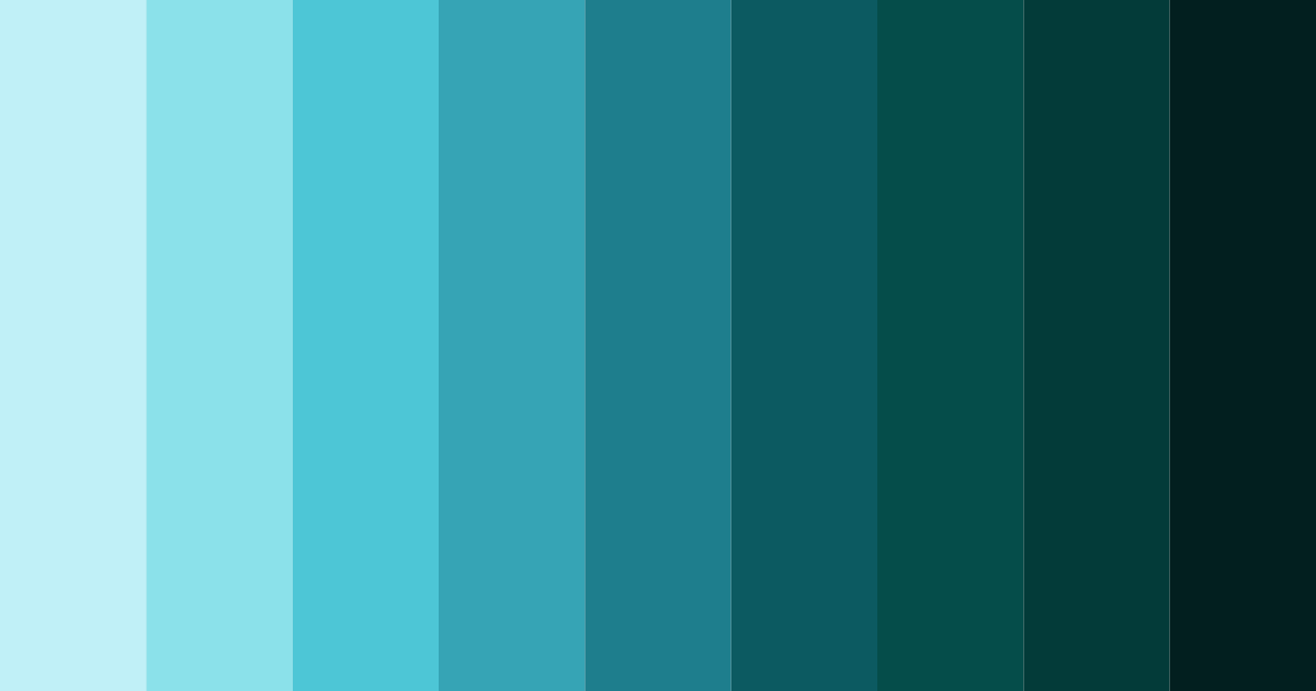 Download turquoise cyber color palette PNG image (landscape)
