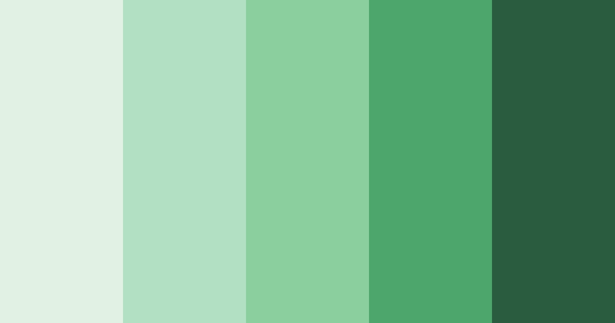 Download green sage color palette PNG image (landscape)