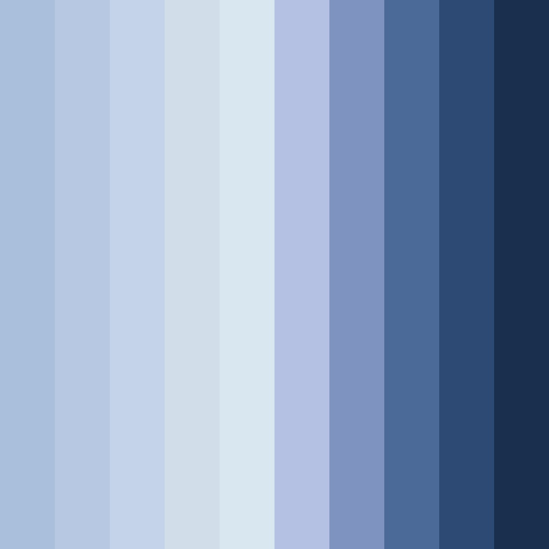Download cool blue color palette PNG image (square)