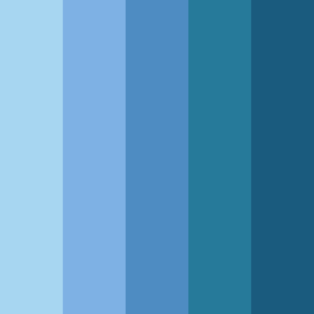 Download azure serenity color palette PNG image (square)