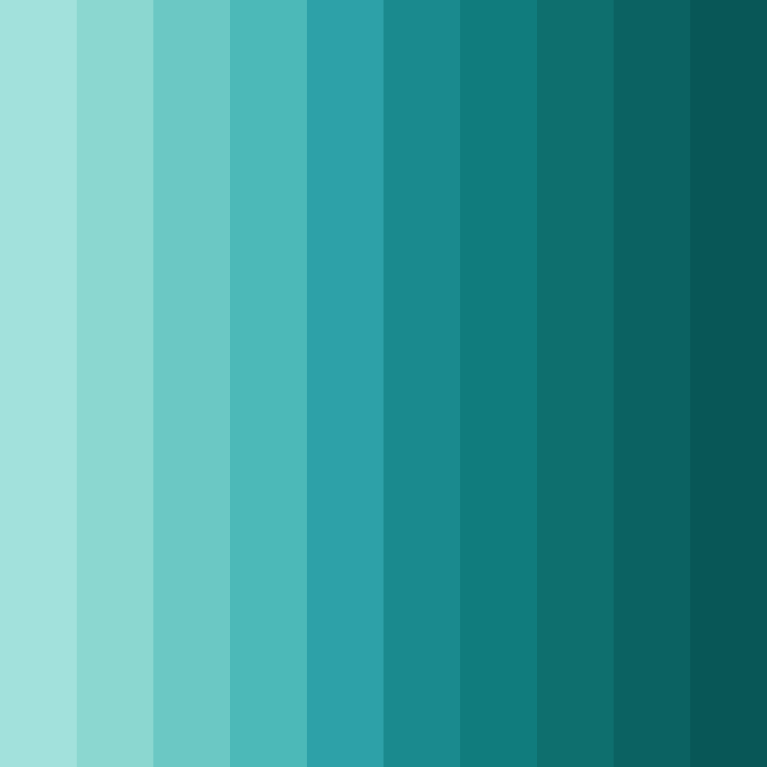 Download teal tides color palette PNG image (square)