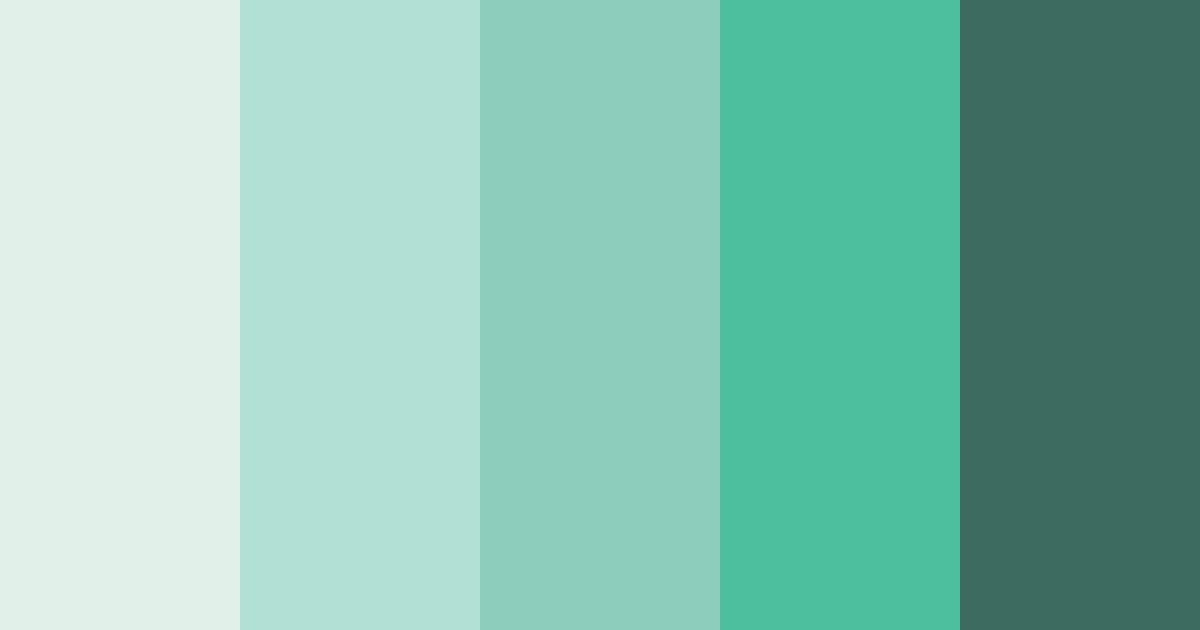 Download minty shades color palette PNG image (landscape)