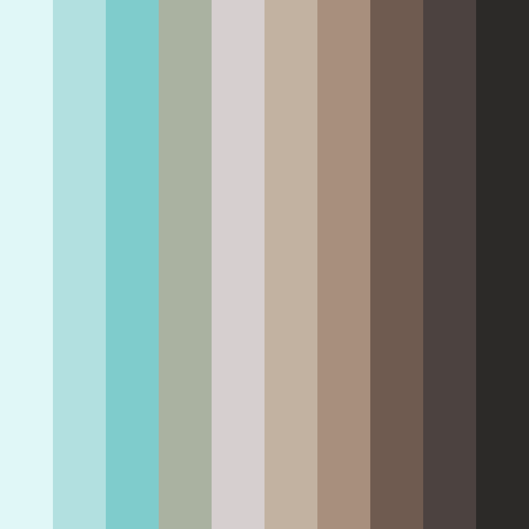 Download teal mushroom bliss color palette PNG image (square)