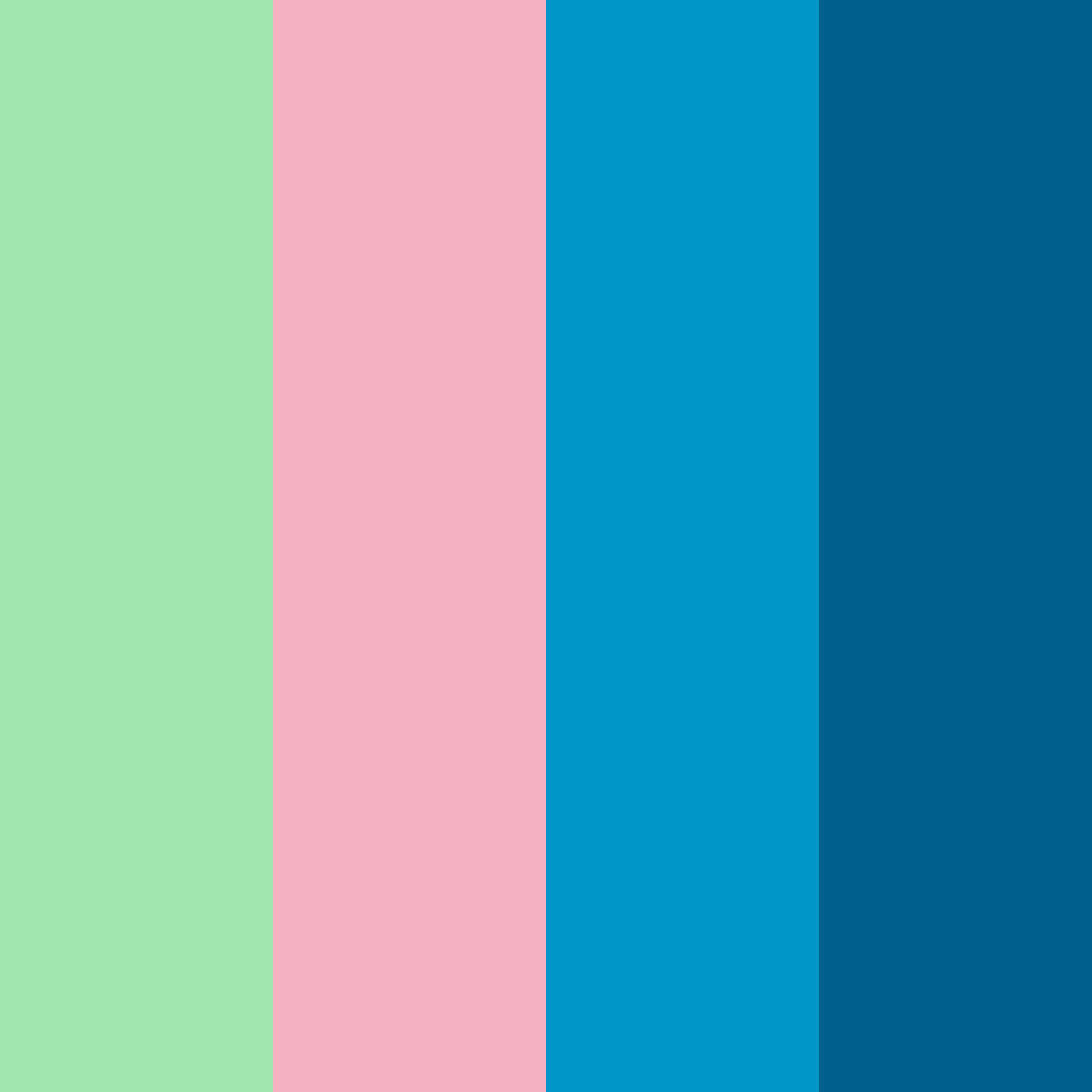 Download shades of green and blue color palette PNG image (square)