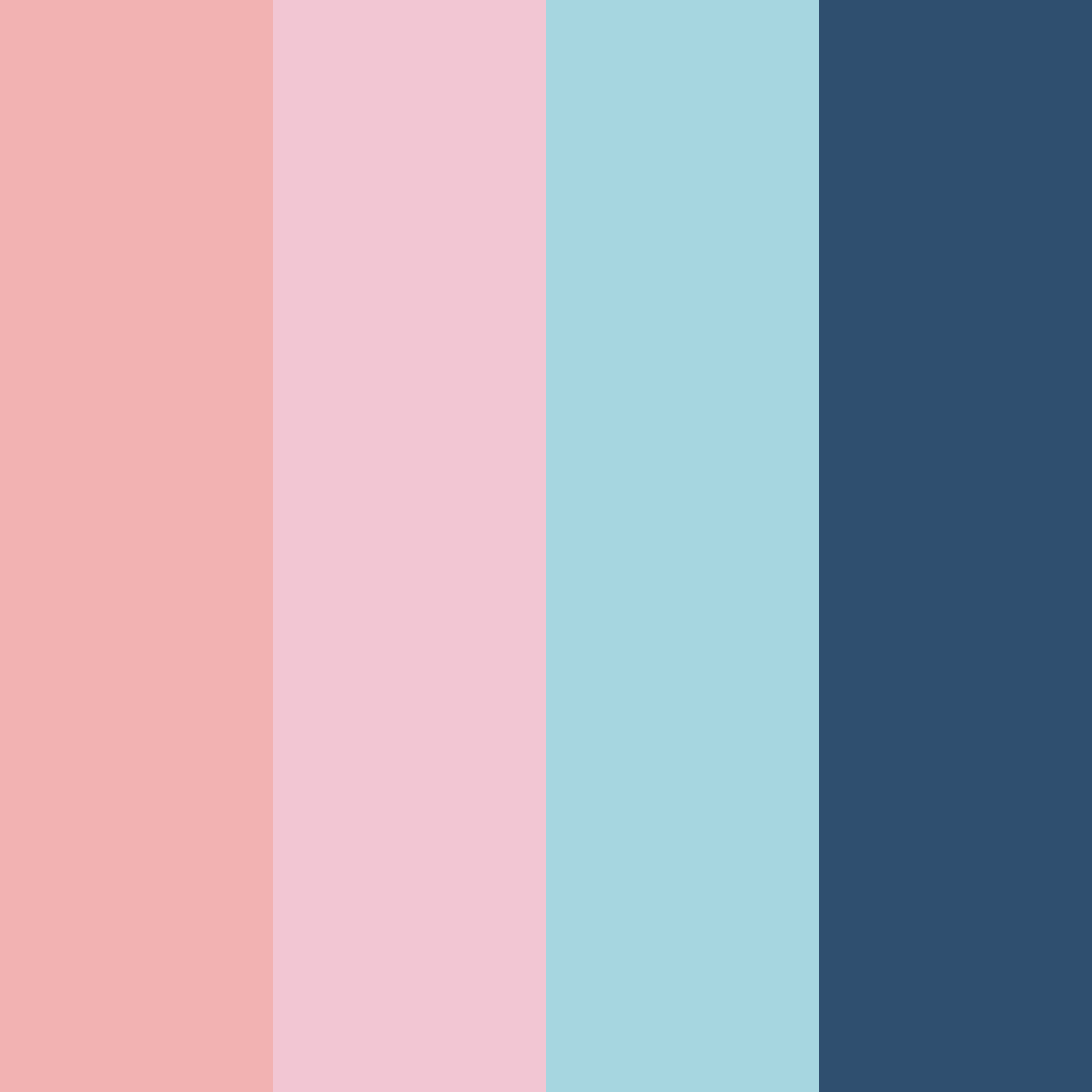 Download blue coral color palette PNG image (square)