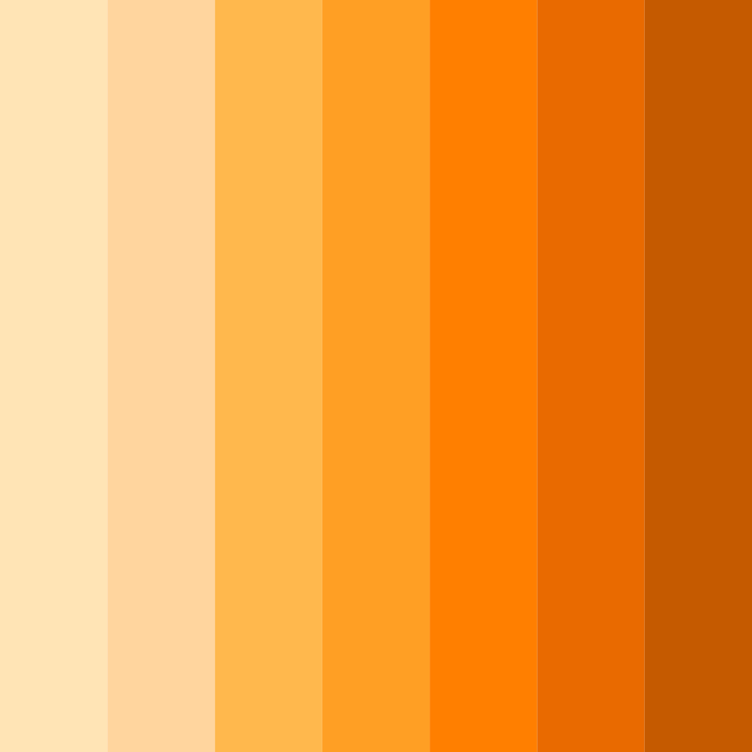 Download light orange sunset color palette PNG image (square)