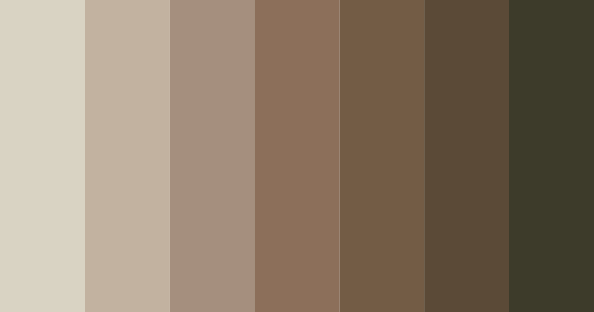 Download brown neutrals color palette PNG image (landscape)