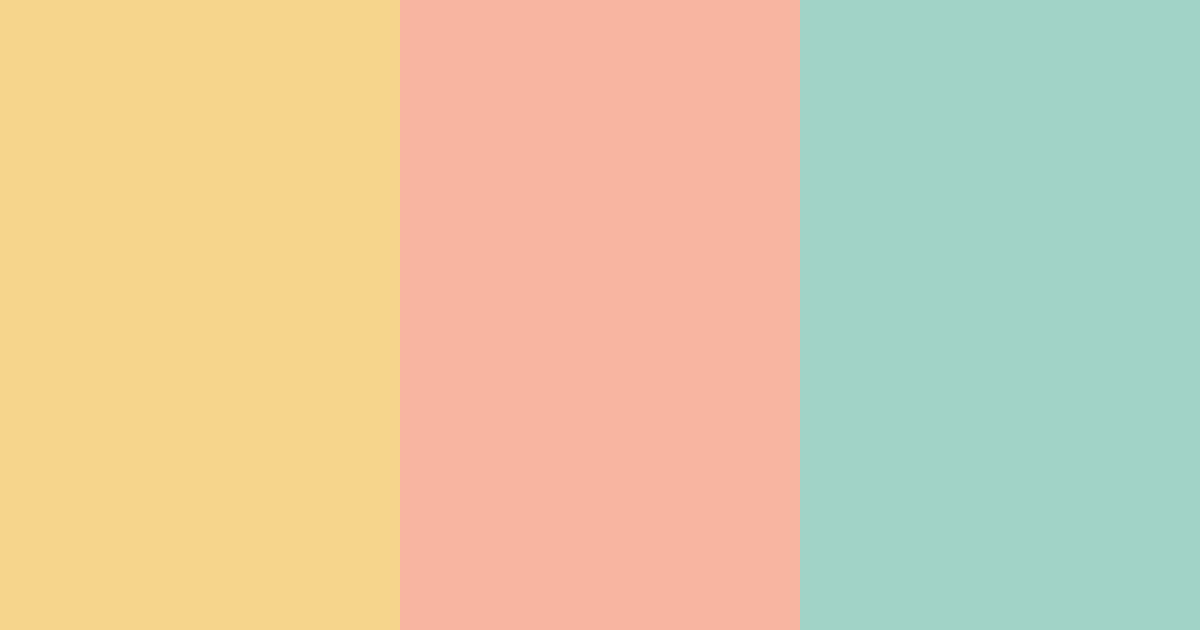 Download peachy mint gold color palette PNG image (landscape)