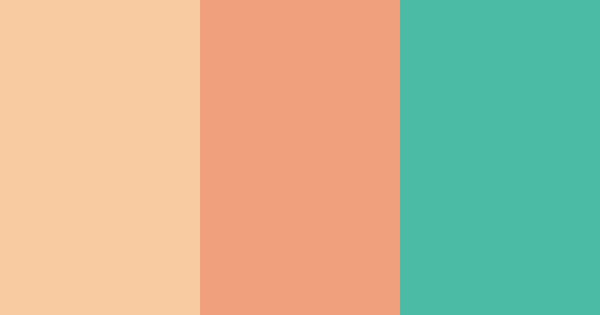 Download peachy mint color palette PNG image (landscape)