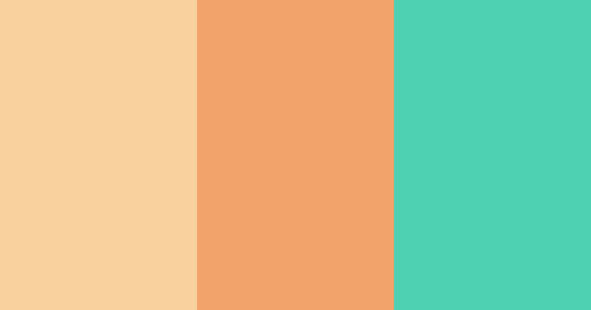 Download peachy mint color palette PNG image (landscape)
