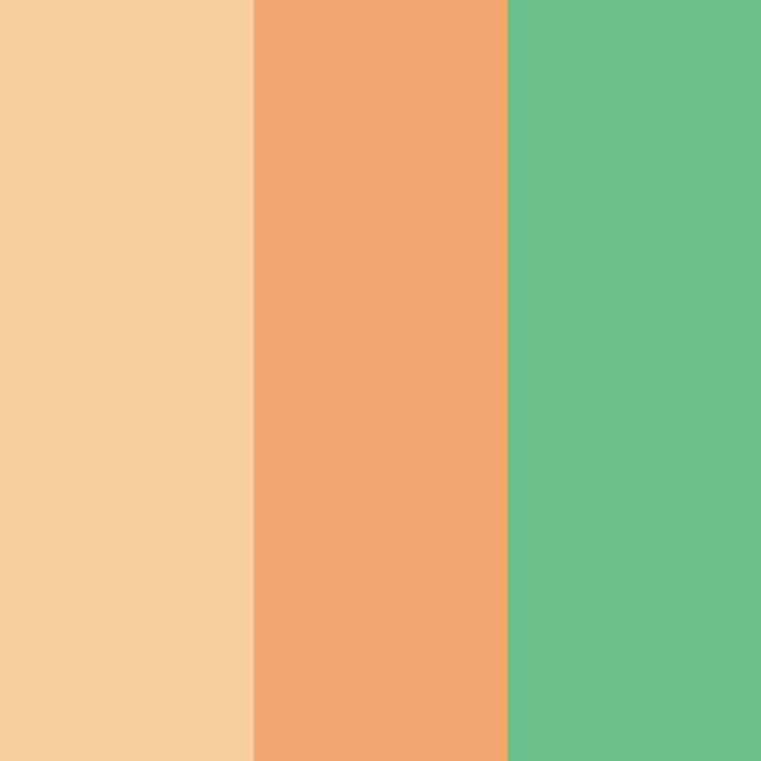 Download warm peach mint color palette PNG image (square)