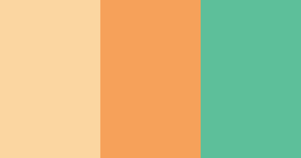 Download peachy mint sunset color palette PNG image (landscape)