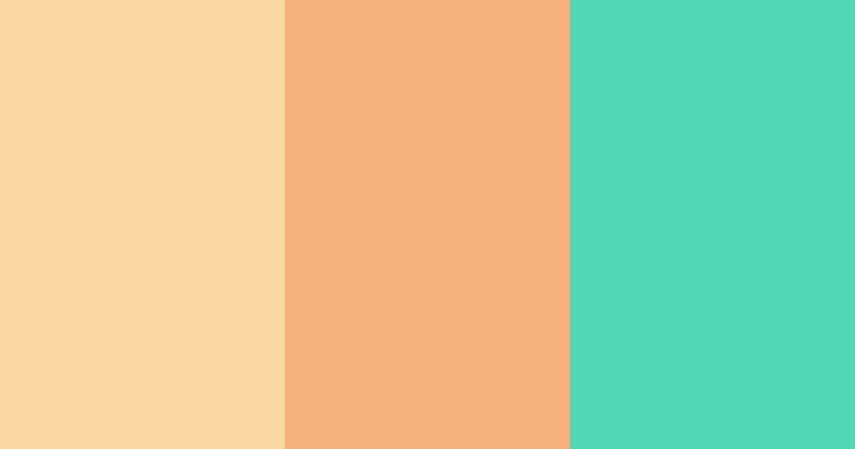 Download warm peach and mint color palette PNG image (landscape)