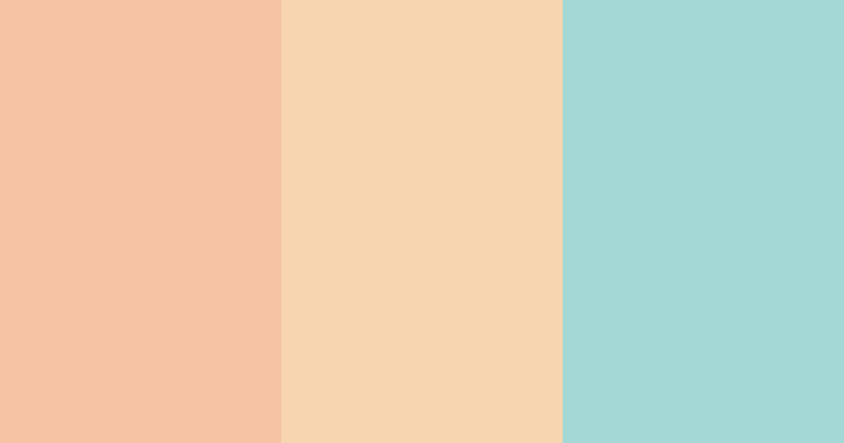 Download peachy mint sunset color palette PNG image (landscape)