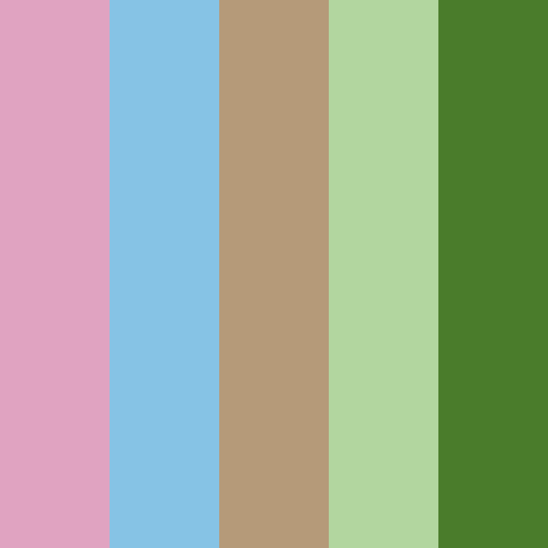 Download pink blue green brown color palette PNG image (square)