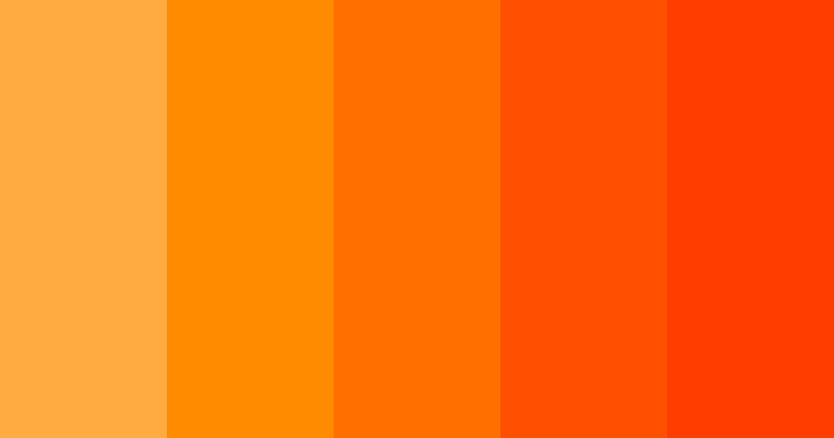 Download bright neon orange color palette PNG image (landscape)