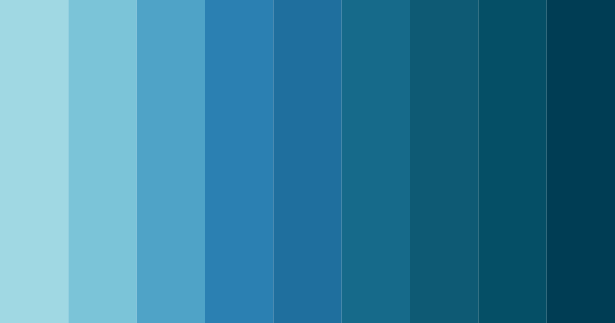 Download blue ocean shades color palette PNG image (landscape)