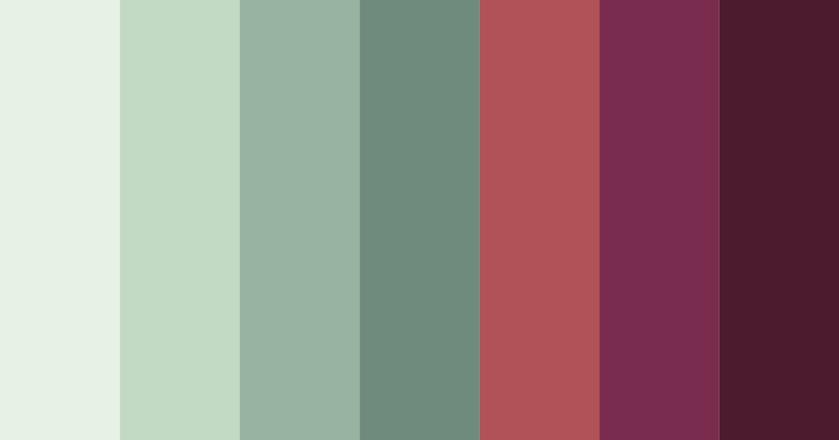 Download green burgundy color palette PNG image (landscape)