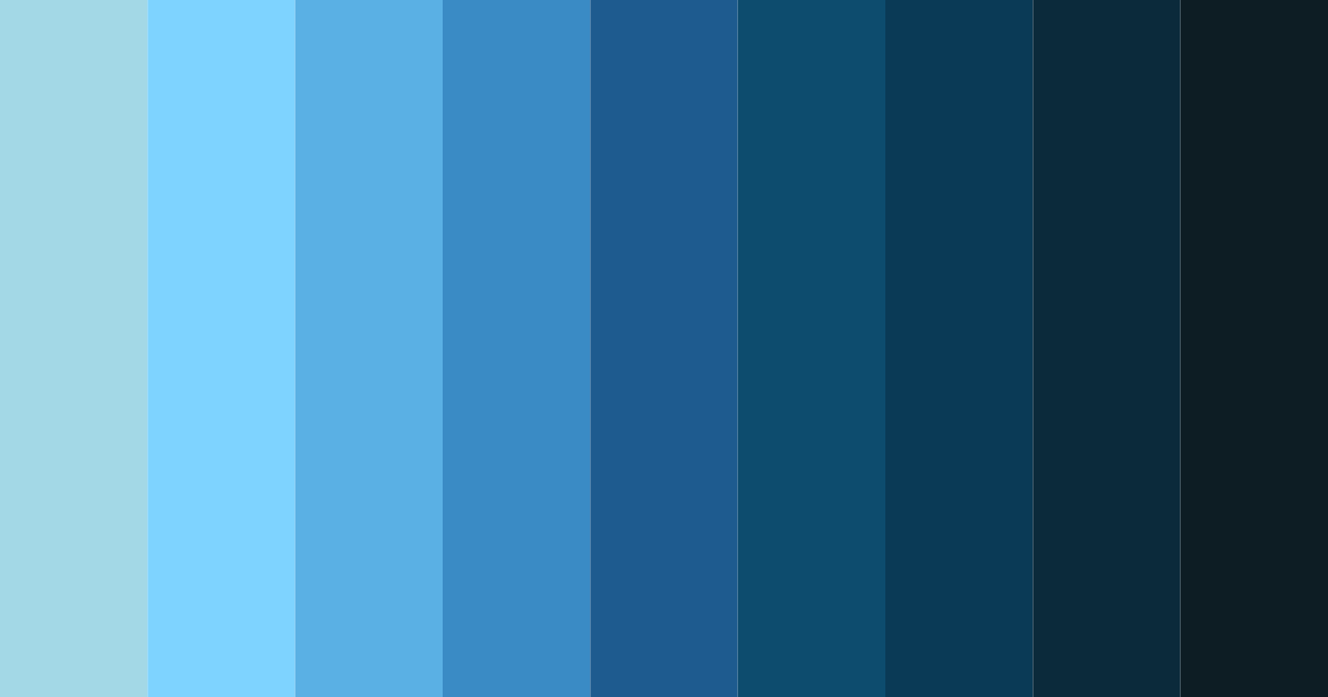 Download neon blue color palette PNG image (landscape)